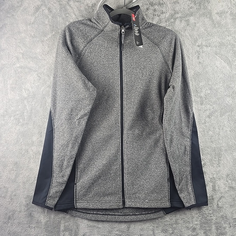 Under Armour Jacket Womens Small Gray UA Phenom Fleece Full Zip Mock Neck‎ Golf
